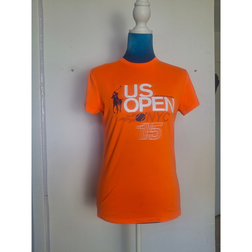 Polo Ralph Lauren US Open 2015 NYC Tennis Graphic T-Shirt Orange Mens Small